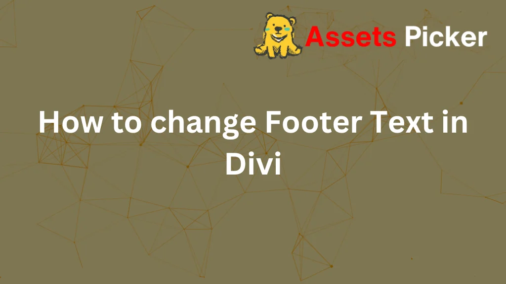 How to Change Footer Text in Divi